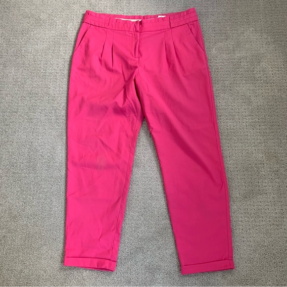 H&M Pants & Jumpsuits Hm Hm Bright Neon Pink Fuchsia Pleated